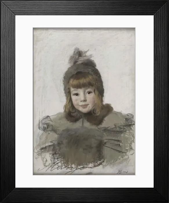 Framed Print : Portrait of a little girl, c. 1898 Framed Print : Portrait of a little girl, c. 1898