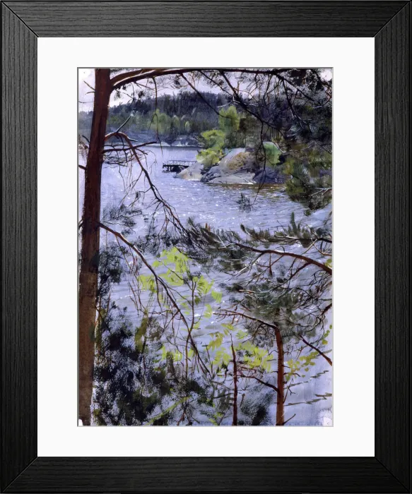 Framed Print : Kyrkviken at Lidingo, 1883 Framed Print : Kyrkviken at Lidingo, 1883