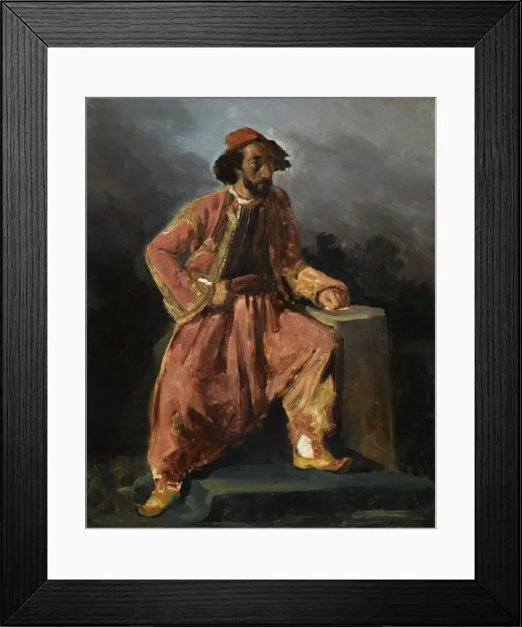 Framed Print : Turc assis. Portrait presume de Paul Barroilhet (1805-1871), 1826 Framed Print : Turc assis. Portrait presume de Paul Barroilhet (1805-1871), 1826