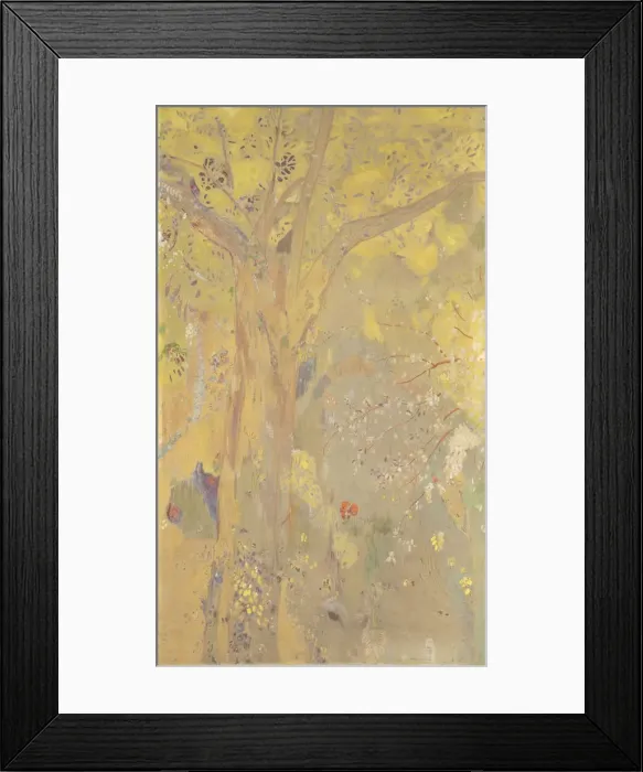 Framed Print : Arbre sur fond jaune. Decor pour le chateau de Domecy, 1901 Framed Print : Arbre sur fond jaune. Decor pour le chateau de Domecy, 1901
