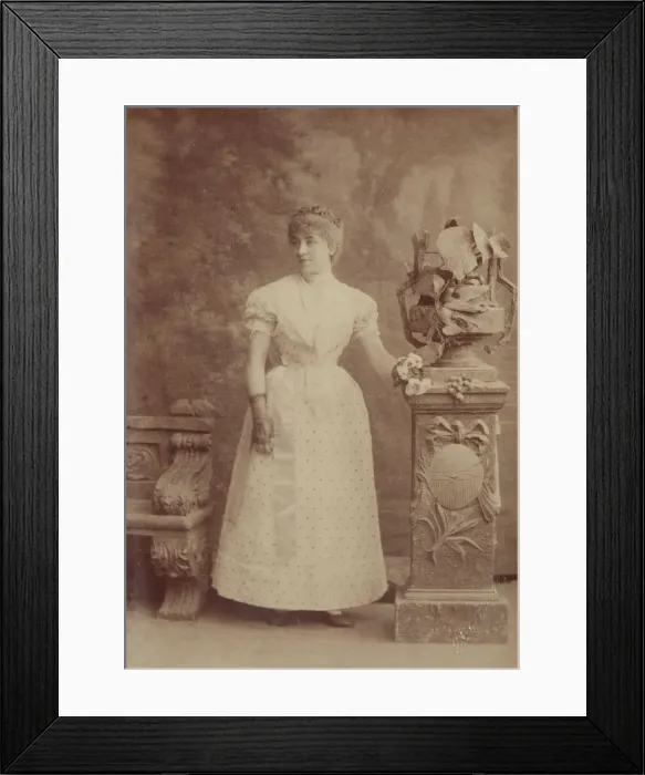Framed Print : Portrait of the opera singer Nina Alexandrovna Friede (1859-1942) as Olga in opera Framed Print : Portrait of the opera singer Nina Alexandrovna Friede (1859-1942) as Olga in opera