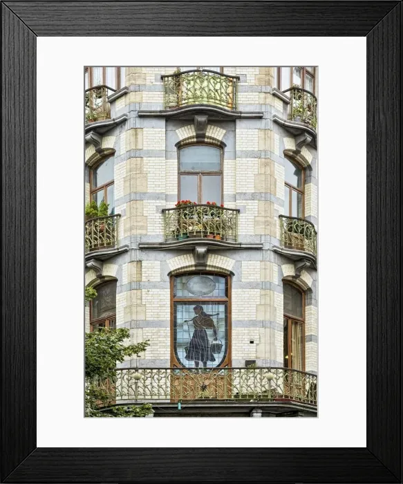 Framed Print : La Porteuse d Eau, Saint-Gilles, Brussels, Belgium, (1904), c2014-c2017. Artist Framed Print : La Porteuse d Eau, Saint-Gilles, Brussels, Belgium, (1904), c2014-c2017. Artist