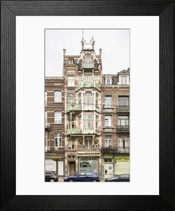 Framed Print : Maison de Beck, 9 Avenue Paul Dejaer, Brussels, Belgium, (1905), c2014-c2017. Artist Framed Print : Maison de Beck, 9 Avenue Paul Dejaer, Brussels, Belgium, (1905), c2014-c2017. Artist
