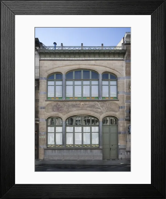 Framed Print : Maison-Atelier Louise de Hem, 15-17 Rue Darwin, Brussels, Belgium, (1902-1905), c2014-c2017 Framed Print : Maison-Atelier Louise de Hem, 15-17 Rue Darwin, Brussels, Belgium, (1902-1905), c2014-c2017