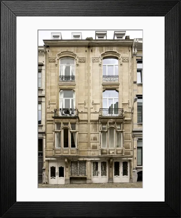 Framed Print : 39 & 41 Rue De Magistrat, Ixelles, Brussels, Belgium, (1904), c2014-2017. Artist Framed Print : 39 & 41 Rue De Magistrat, Ixelles, Brussels, Belgium, (1904), c2014-2017. Artist