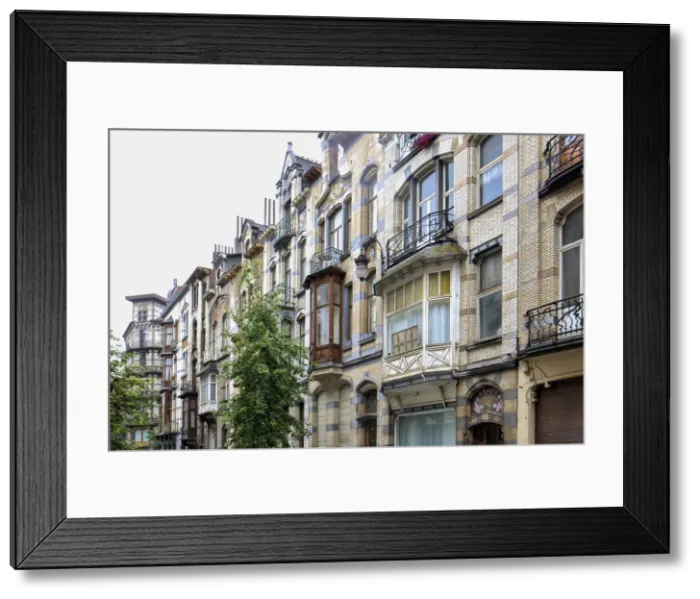 Framed Print : Avenue Jean Volders / Rue Vanderschrick, Brussels, Belgium, (1904), c2014-c2017. Artist Framed Print : Avenue Jean Volders / Rue Vanderschrick, Brussels, Belgium, (1904), c2014-c2017. Artist