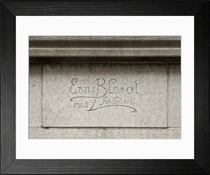 Framed Print : Ernest Blerot carved signature, Brussels, Belgium, (1902), c2014-c2017. Artist: Alan John Ainsworth Framed Print : Ernest Blerot carved signature, Brussels, Belgium, (1902), c2014-c2017. Artist: Alan John Ainsworth