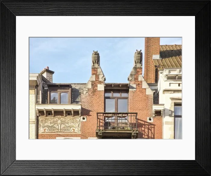 Framed Print : Les Hiboux, 55 Avenue Brugmann, Brussels, Belgium, (1899), c2014-c2017. Artist: Alan John Ainsworth Framed Print : Les Hiboux, 55 Avenue Brugmann, Brussels, Belgium, (1899), c2014-c2017. Artist: Alan John Ainsworth