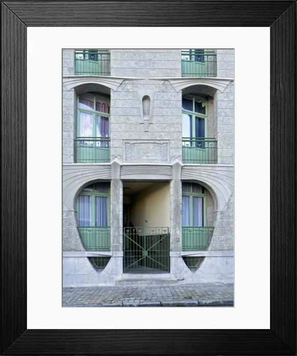 Framed Print : 32-40 Rue Marconi, Brussels, Belgium, (1901), c2014-c2017. Artist: Alan John Ainsworth