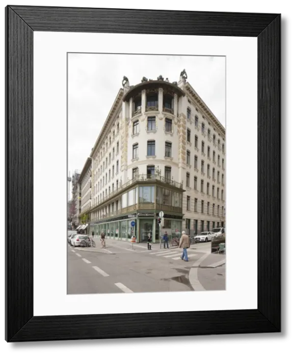 Framed Print : Wienzeilenhauser, Vienna, Austria, (1898), 2015. Artist: Alan John Ainsworth