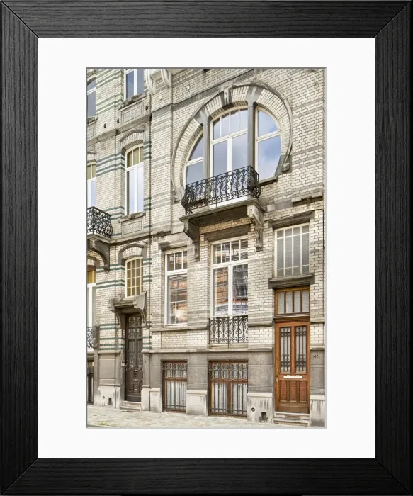 Framed Print : 49 Rue Baron Lambert, Brussels, Belgium, (1907), c2014-c2017. Artist: Alan John Ainsworth