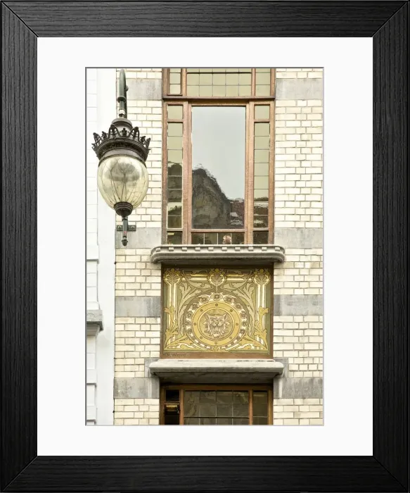Framed Print : Miscellaneous Brussels art nouveau details, Belgium, c2014-c2017. Artist: Alan John Ainsworth Framed Print : Miscellaneous Brussels art nouveau details, Belgium, c2014-c2017. Artist: Alan John Ainsworth