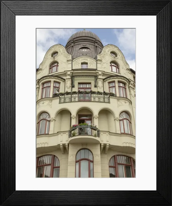 Framed Print : Apartment building, Hansahaus am Wielandplatz, Weimar, Germany, (1905), 2018. Artist Framed Print : Apartment building, Hansahaus am Wielandplatz, Weimar, Germany, (1905), 2018. Artist