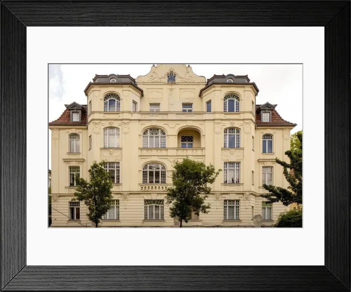Framed Print : Jugendstil House, Villa Zapfe, Humboldtstrasse 21-21a, Weimar, Germany, (1907), 2018 Framed Print : Jugendstil House, Villa Zapfe, Humboldtstrasse 21-21a, Weimar, Germany, (1907), 2018