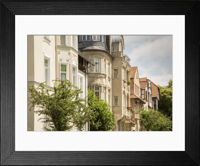 Framed Print : Jugenstil houses, House, Cranachstrasse, Weimar, Germany, 2018. Artist: Alan John Ainsworth Framed Print : Jugenstil houses, House, Cranachstrasse, Weimar, Germany, 2018. Artist: Alan John Ainsworth