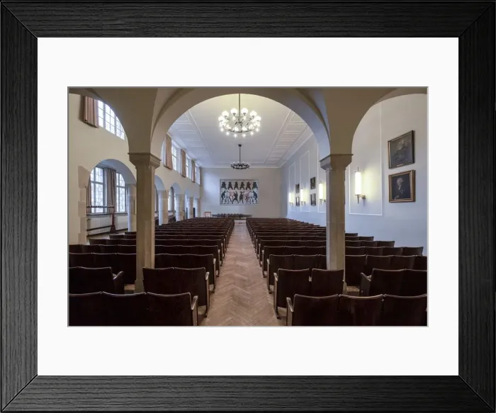 Framed Print : Jugentil assembly hall, Department of Philosophy, Jena University, Jena, Germany, 2018 Framed Print : Jugentil assembly hall, Department of Philosophy, Jena University, Jena, Germany, 2018