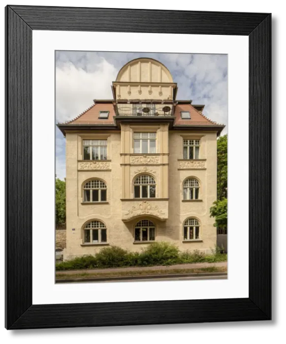 Framed Print : Jugendstil Asbach Apartments, Asbachstrasse am Swanseebad, Weimar, Germany, 2018 Artist Framed Print : Jugendstil Asbach Apartments, Asbachstrasse am Swanseebad, Weimar, Germany, 2018 Artist