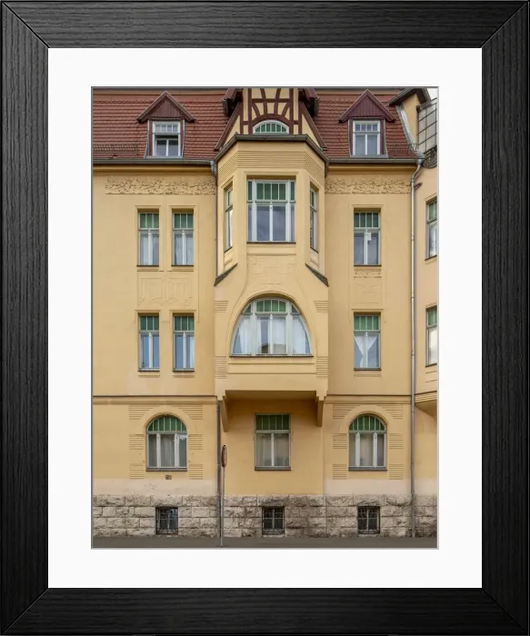Framed Print : Jugendstil villa, Triererstrasse 75, Weimar, Germany, (1903-1904), 2018 Framed Print : Jugendstil villa, Triererstrasse 75, Weimar, Germany, (1903-1904), 2018