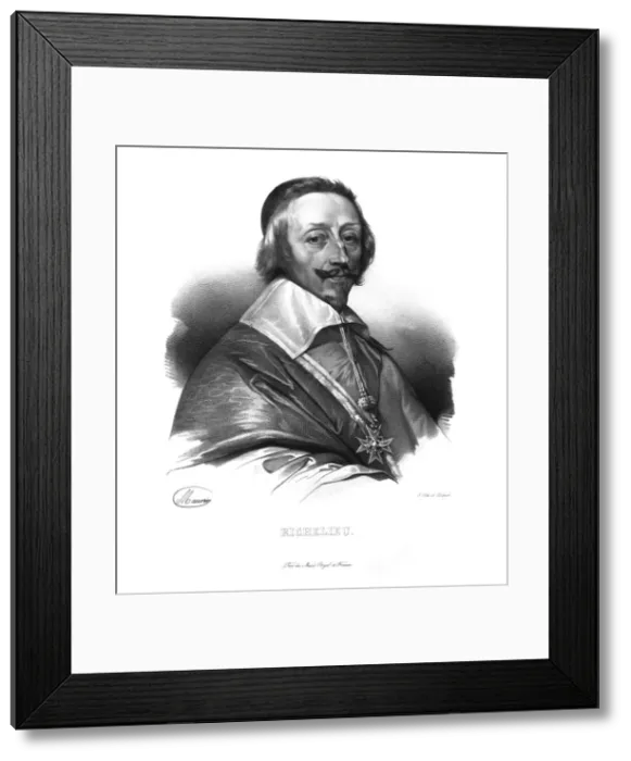 Framed Print : Cardinal Richelieu, (c1820s). Artist: Maurin Framed Print : Cardinal Richelieu, (c1820s). Artist: Maurin