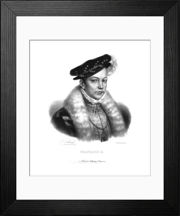 Framed Print : Francis II, King of France, (c1820s). Artist: Zephirin Felix Jean Marius Belliard Framed Print : Francis II, King of France, (c1820s). Artist: Zephirin Felix Jean Marius Belliard