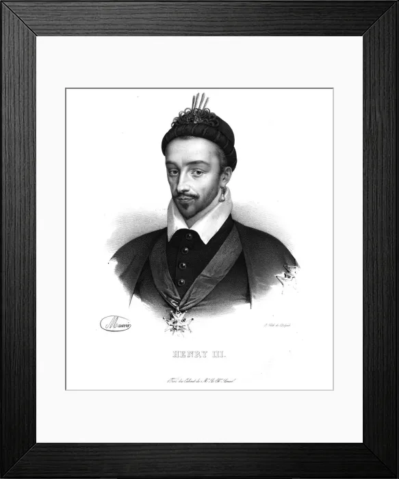 Framed Print : Henry III, King of France, (c1820s). Artist: Maurin Framed Print : Henry III, King of France, (c1820s). Artist: Maurin