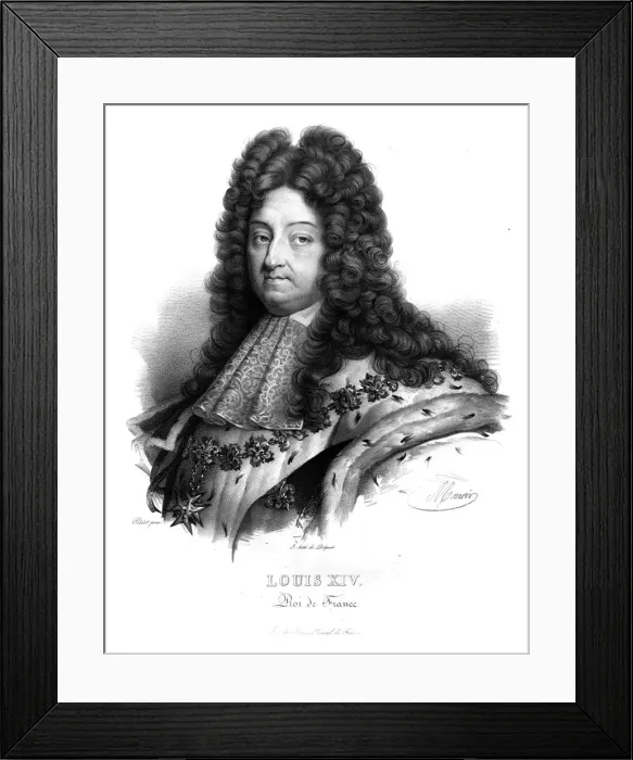 Framed Print : King Louis XIV of France, (c1820s). Artist: Maurin Framed Print : King Louis XIV of France, (c1820s). Artist: Maurin