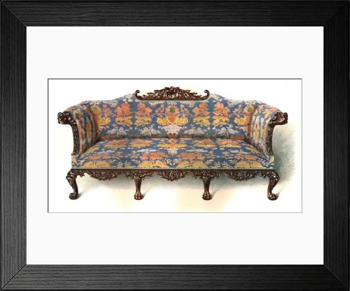 Framed Print : Mahogany sofa, 1906. Artist: Shirley Slocombe Framed Print : Mahogany sofa, 1906. Artist: Shirley Slocombe