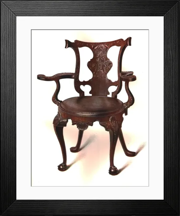 Framed Print : Writing chair, 1906. Artist: Shirley Slocombe Framed Print : Writing chair, 1906. Artist: Shirley Slocombe
