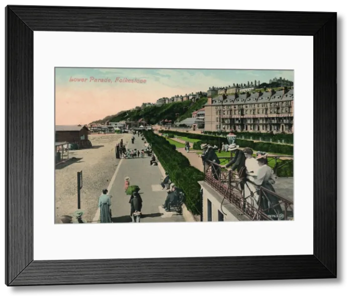 Framed Print : Lower Parade, Folkestone, late 19th-early 20th century Framed Print : Lower Parade, Folkestone, late 19th-early 20th century