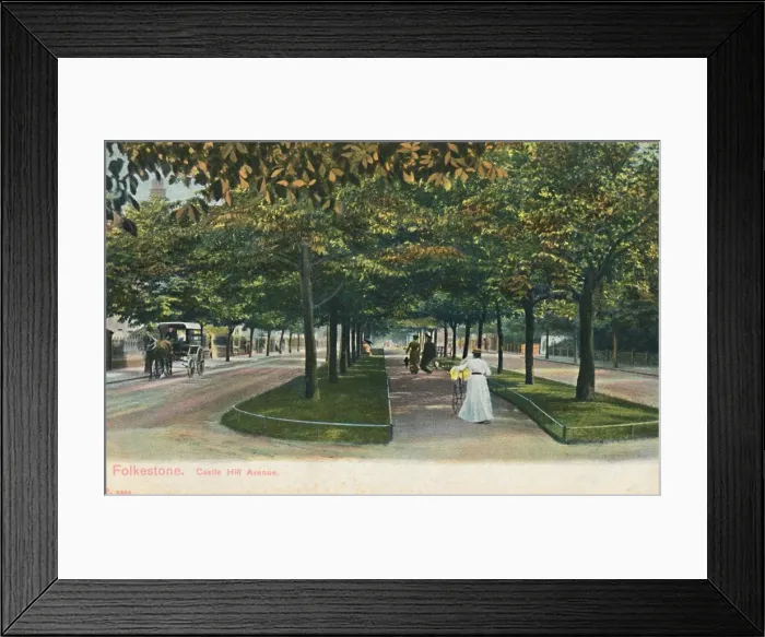 Framed Print : Folkestone. Castle Hill Avenue, late 19th-early 20th century Framed Print : Folkestone. Castle Hill Avenue, late 19th-early 20th century
