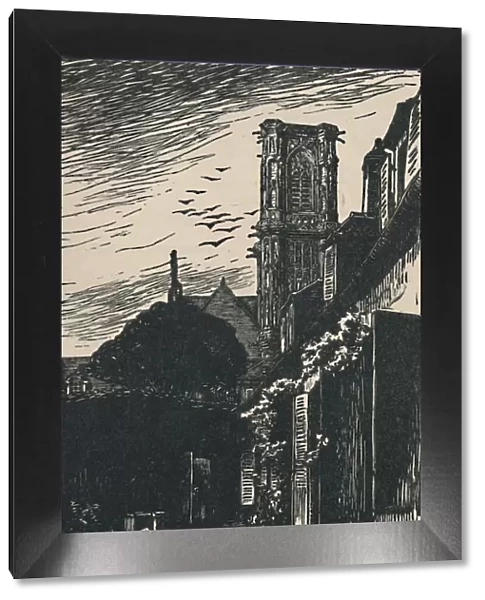 Nevers - Tour De Cathedrale, 1919. Artist: Fernand Chalandre