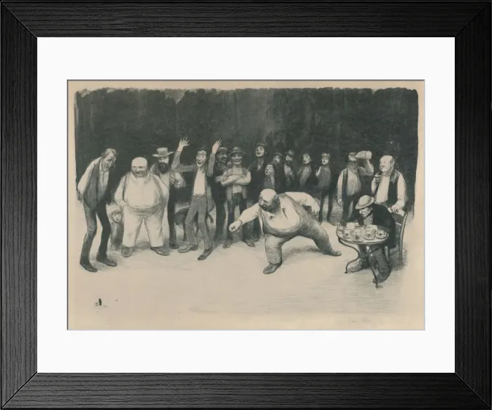 Framed Print : Les Joueurs De Bouchons, 1919. Artist: Jean Veber