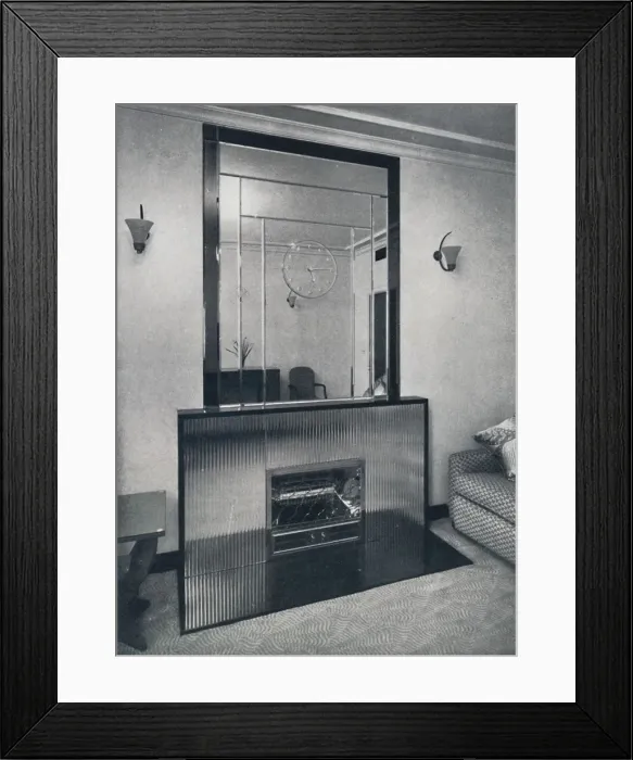 Framed Print : Electric fireplace and overmantel by James Clark & Son Ltd. 1940 Framed Print : Electric fireplace and overmantel by James Clark & Son Ltd. 1940