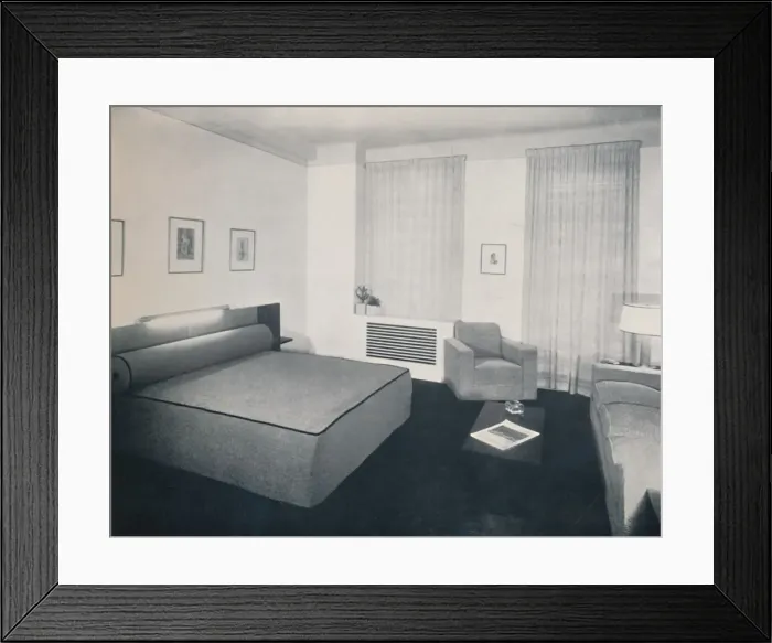 Framed Print : A mans bedroom designed by Robert Heller Inc. New York, 1936 Framed Print : A mans bedroom designed by Robert Heller Inc. New York, 1936