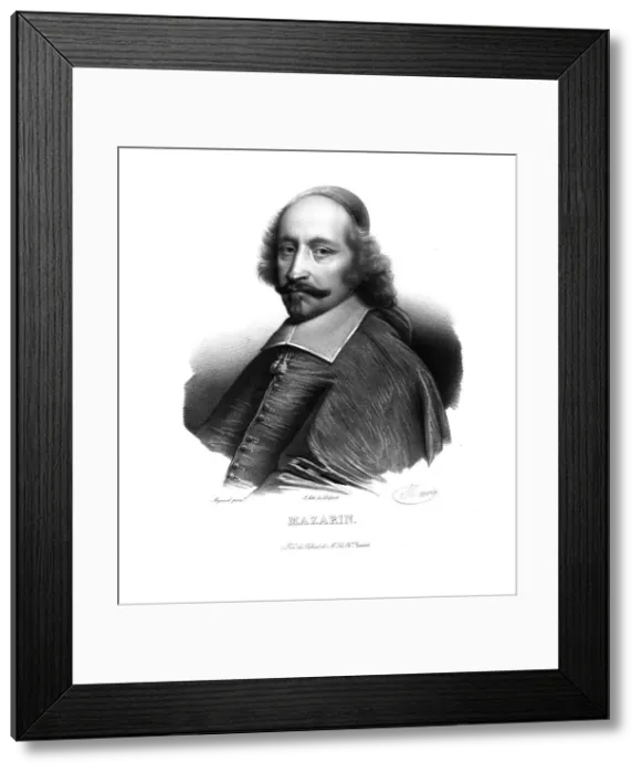 Framed Print : Cardinal Mazarin, (c1820s). Artist: Maurin Framed Print : Cardinal Mazarin, (c1820s). Artist: Maurin