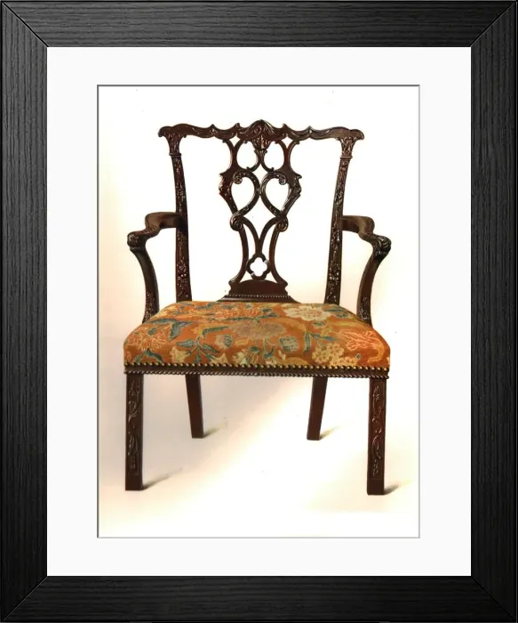 Framed Print : Mahogany chair, 1906. Artist: Shirley Slocombe Framed Print : Mahogany chair, 1906. Artist: Shirley Slocombe