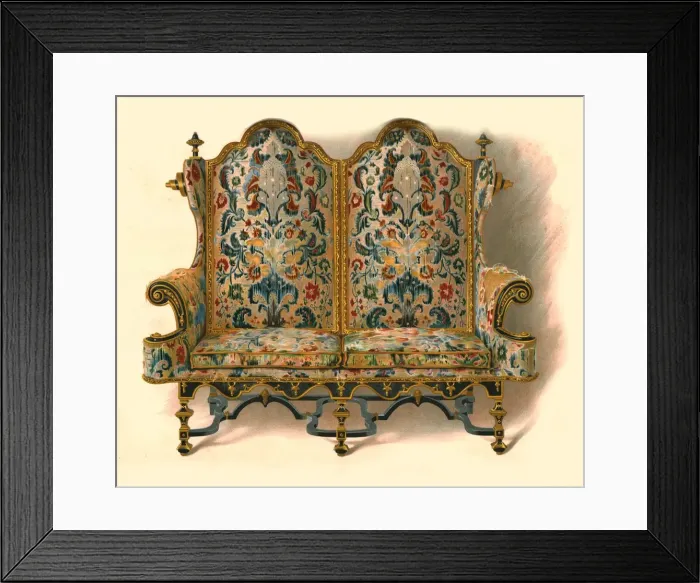 Framed Print : Settee, 1905. Artist: Shirley Slocombe Framed Print : Settee, 1905. Artist: Shirley Slocombe