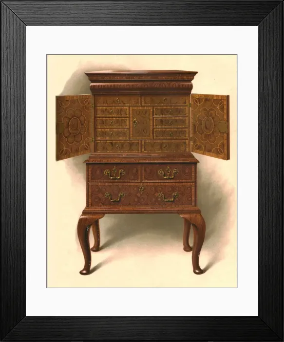 Framed Print : Walnut cabinet, 1906. Artist: Shirley Slocombe Framed Print : Walnut cabinet, 1906. Artist: Shirley Slocombe
