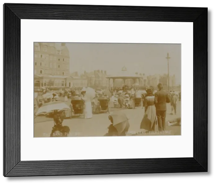 Framed Print : The Band Playing - Upper Leas, Folkestone, late 19th-early 20th century Framed Print : The Band Playing - Upper Leas, Folkestone, late 19th-early 20th century