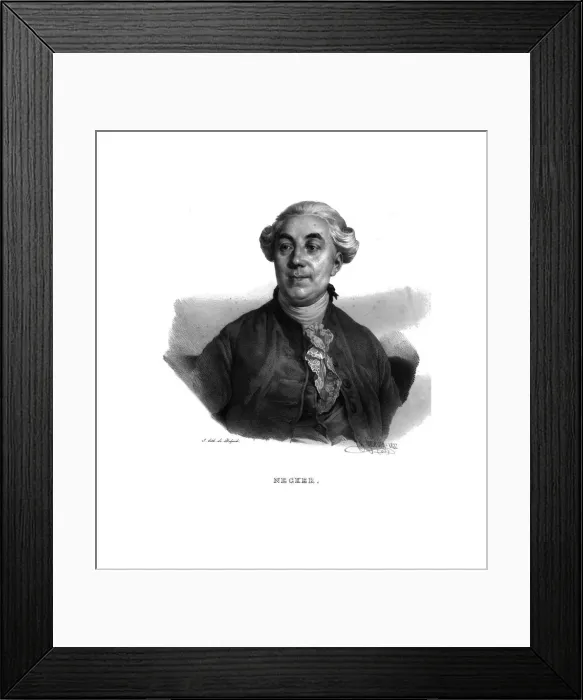 Framed Print : Necker, Jacques Necker, (1822). Artist: Henri Grevedon Framed Print : Necker, Jacques Necker, (1822). Artist: Henri Grevedon