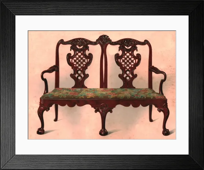 Framed Print : Settee, 1906. Artist: Shirley Slocombe Framed Print : Settee, 1906. Artist: Shirley Slocombe