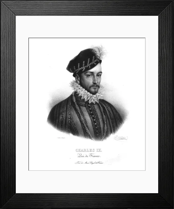 Framed Print : King Charles IX of France, (c1820s). Artist: Zephirin Felix Jean Marius Belliard Framed Print : King Charles IX of France, (c1820s). Artist: Zephirin Felix Jean Marius Belliard