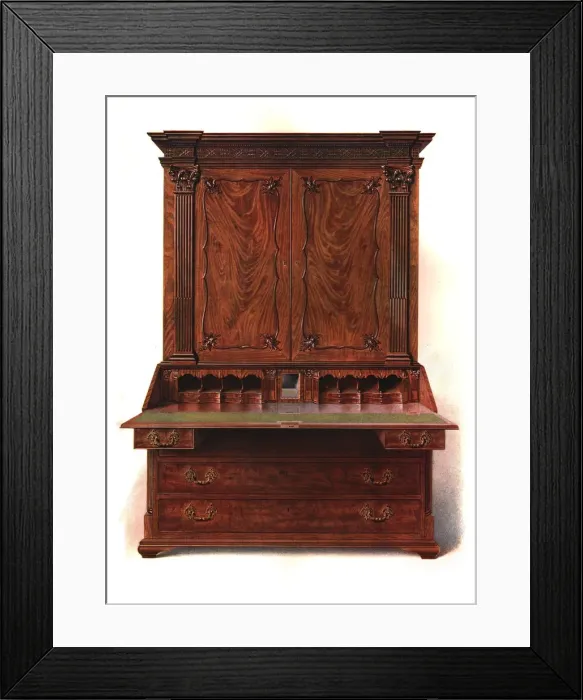 Framed Print : Writing cabinet, 1906. Artist: Shirley Slocombe Framed Print : Writing cabinet, 1906. Artist: Shirley Slocombe
