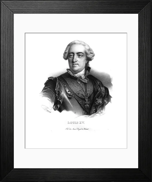 Framed Print : Louis XV, King of France, (c1820s). Artist: Maurin Framed Print : Louis XV, King of France, (c1820s). Artist: Maurin