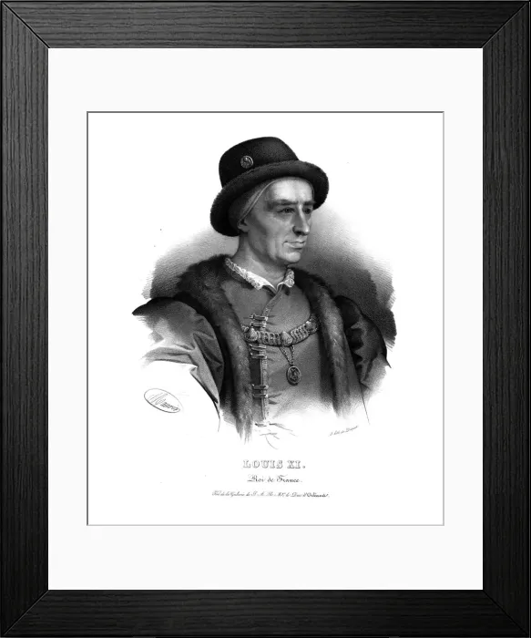Framed Print : King Louis XI of France, (c1820s). Artist: Maurin Framed Print : King Louis XI of France, (c1820s). Artist: Maurin
