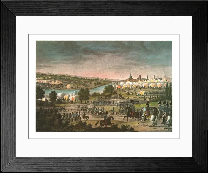 Framed Print : Battle of Dresden, 26 August 1813, (c1850). Artists: Francois-Louis Couche, Edme Bovinet Framed Print : Battle of Dresden, 26 August 1813, (c1850). Artists: Francois-Louis Couche, Edme Bovinet