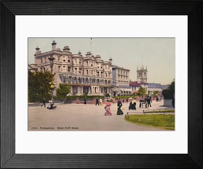 Framed Print : Folkestone. West Cliff Hotel, late 19th-early 20th century Framed Print : Folkestone. West Cliff Hotel, late 19th-early 20th century