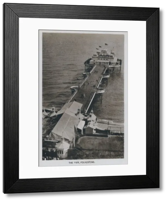 Framed Print : The Pier, Folkestone, late 19th-early 20th century Framed Print : The Pier, Folkestone, late 19th-early 20th century