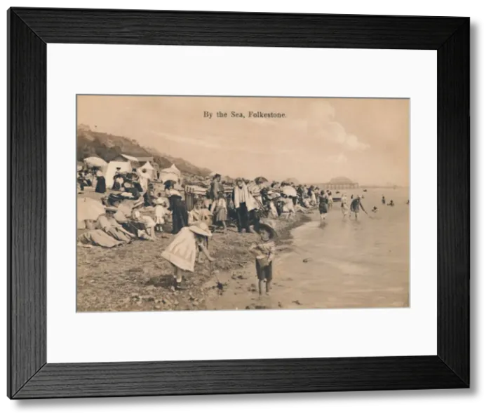 Framed Print : By the Sea, Folkestone, late 19th-early 20th century Framed Print : By the Sea, Folkestone, late 19th-early 20th century