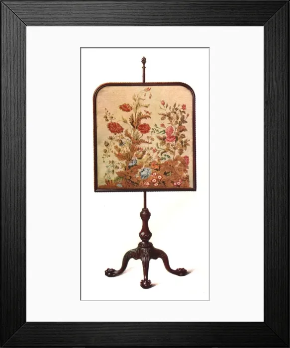 Framed Print : Mahogany pole screen, 1906. Artist: Shirley Slocombe Framed Print : Mahogany pole screen, 1906. Artist: Shirley Slocombe